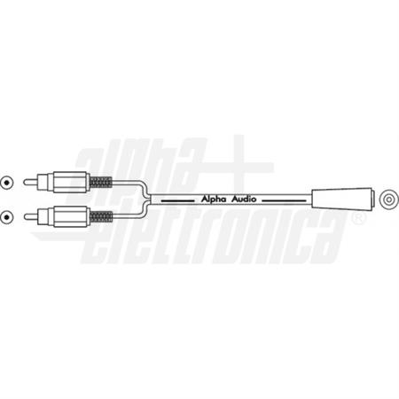 CAVO AUDIO PRESA 3.5MM ST./2 SPINE  RCA 0.5MT BULK