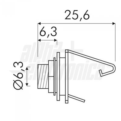 PRESA 6.3 MONO+INTER. DA PANNELLO METALL.ALPHA