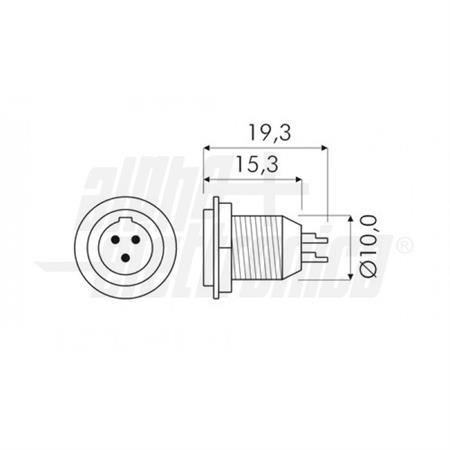 PRESA XLR 3 POLI MINI VOLANTE