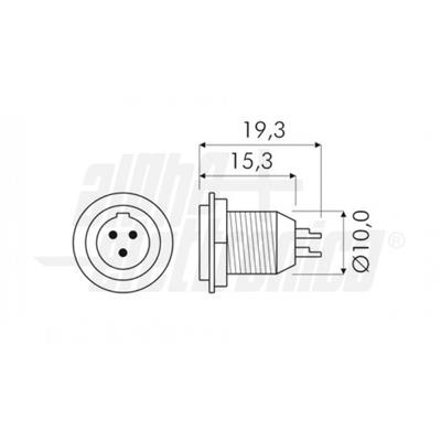 PRESA XLR 3 POLI MINI VOLANTE