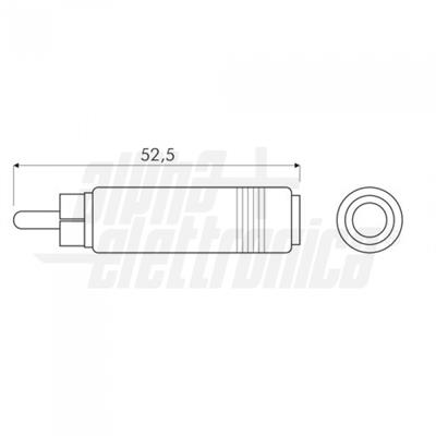 ADATTATORE SPINA RCA/PRESA 6.3 MONO