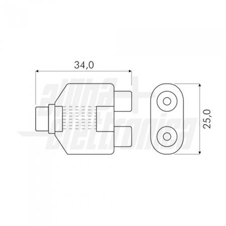 ADATTATORE PRESA RCA/2PRESE RCA