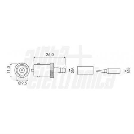 PRESA BNC A CRIMPARE UG1798 X RG59/U