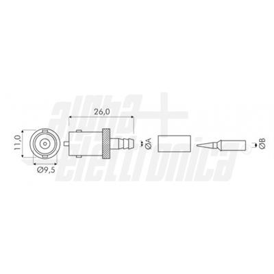 PRESA BNC A CRIMPARE UG1798 X RG59/U