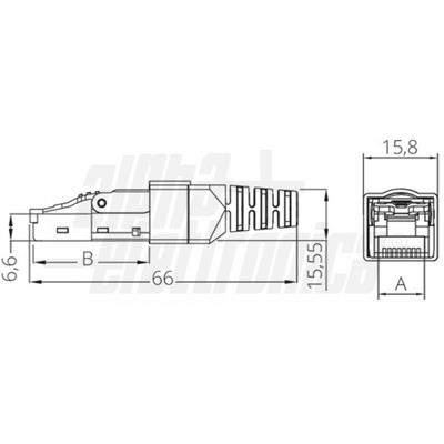 SPINA RJ45 8P8C A PRESSIONE