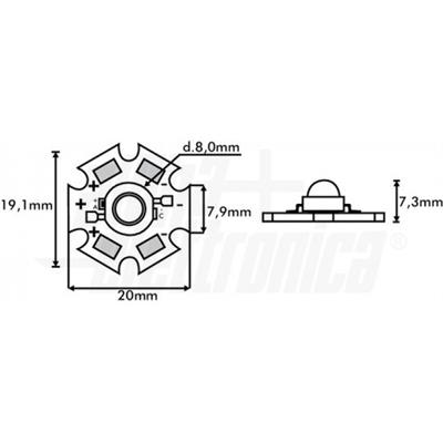 LED DI POTENZA 1W 350mA CS B/FREDDO