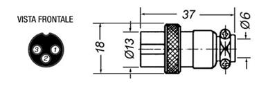 PRESA SCHER.MICROFONICA 3P VOLANTE