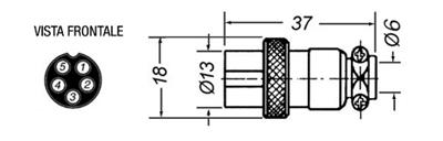 PRESA SCHER.MICROFONICA 3P VOLANTE  GBC