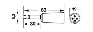 ADATTATORE MIC.SPINA XLR/SPINA 6,3 MONO