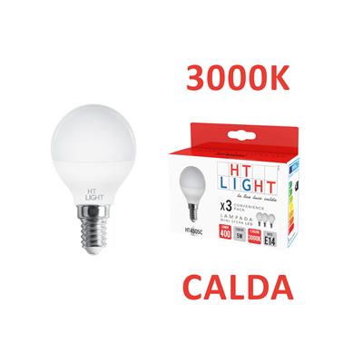 KIT 3 MINI SFERA LED 5W E14 3000K