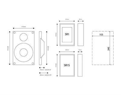 GIOVE DIFFUSORE 40W 8ohm QUADRATA   DA INCASSO