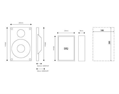 GIOVE DIFFUSORE 60W 8ohm QUADRATA   DA INCASSO